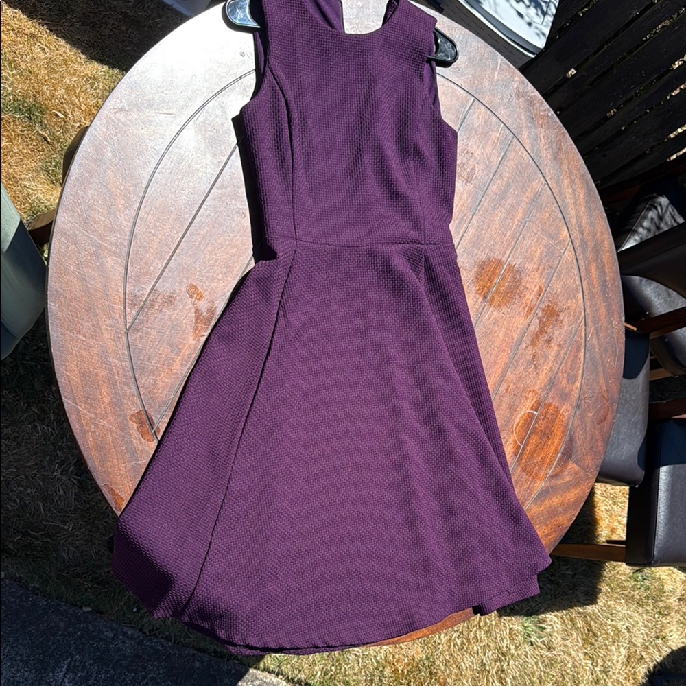Ralph Lauren Purple Pleated Halter Mini Dress